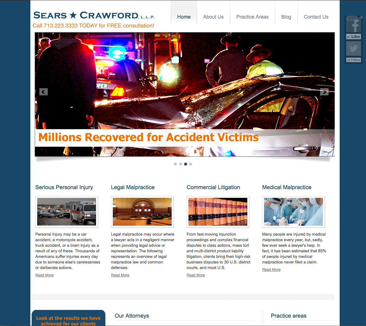 EMC Advertising Launches... "Sears Crawford Attorneys at Law" out of Houston, Texas!