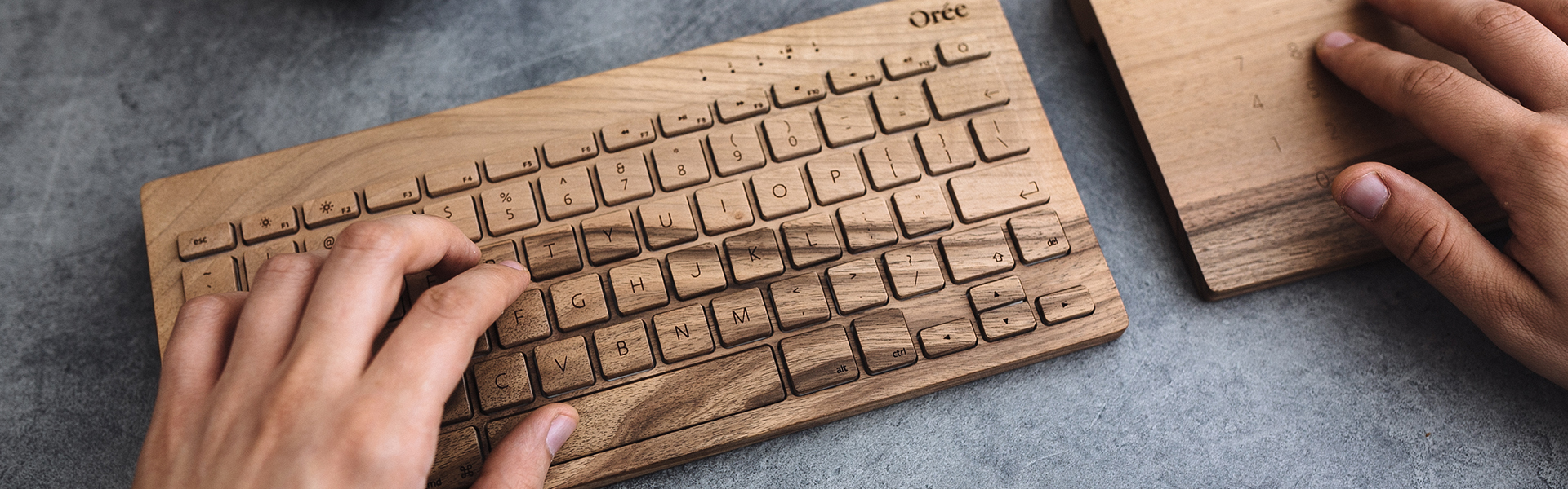 wooden keyboard hand crafted